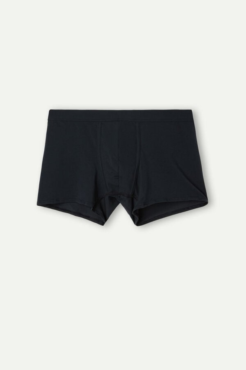 Intimissimi Natural Fresh Supima® Bomulds Boxer Herre Blå | DK3425DN