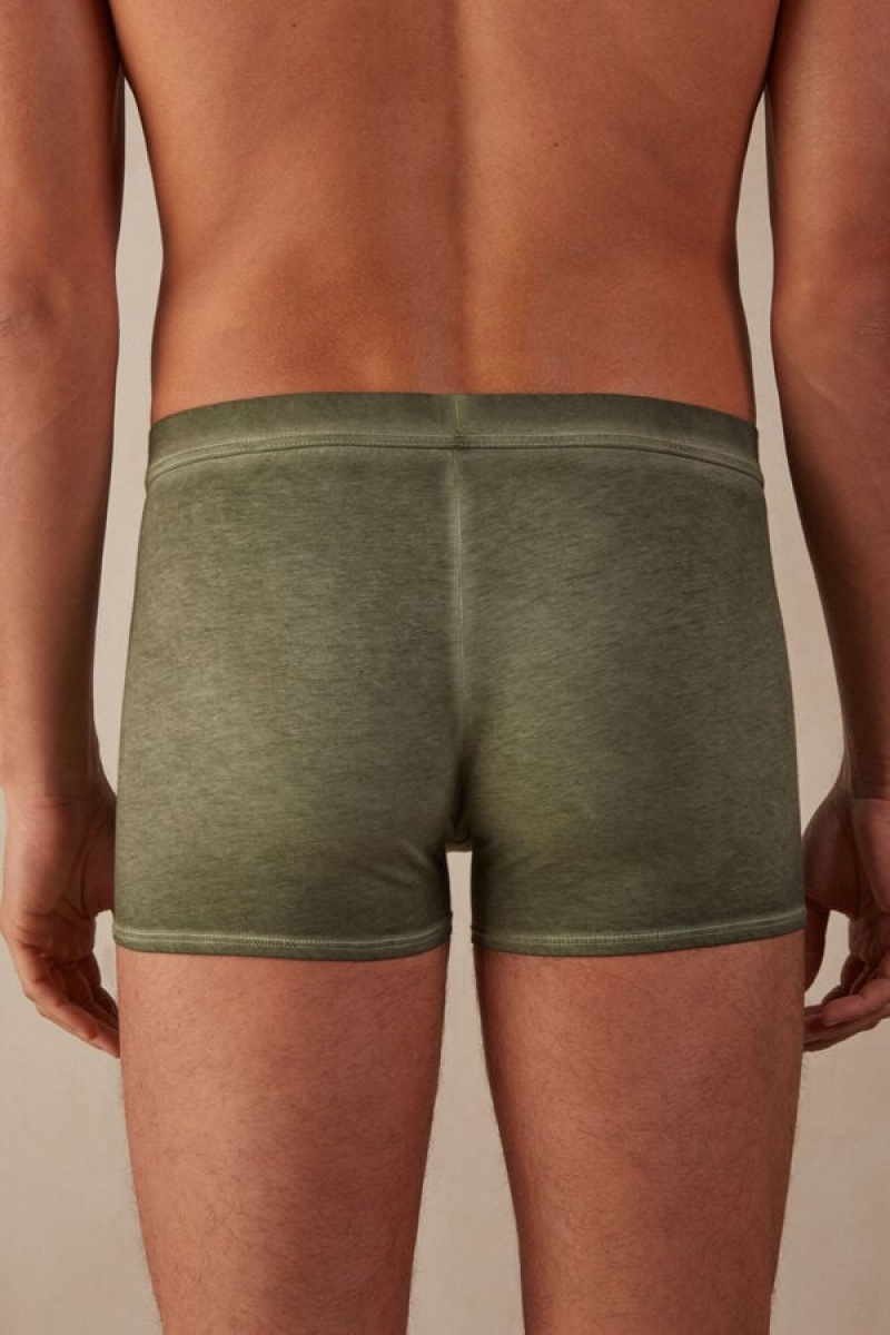 Intimissimi Natural Fresh Supima® Bomulds Boxer Herre Grøn | DK3394NB