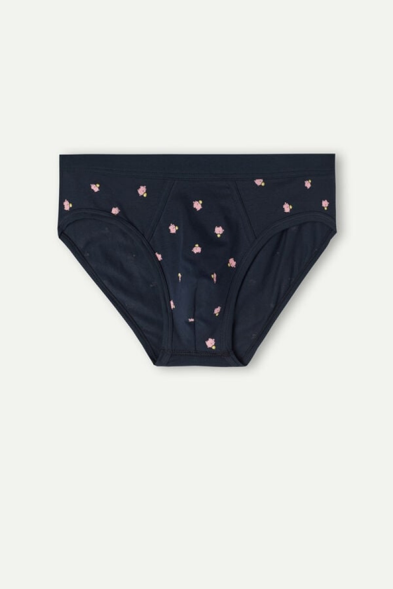 Intimissimi Piggy Bank in Stretch Supima® Bomulds Trusser Herre Blå | DK3332HK