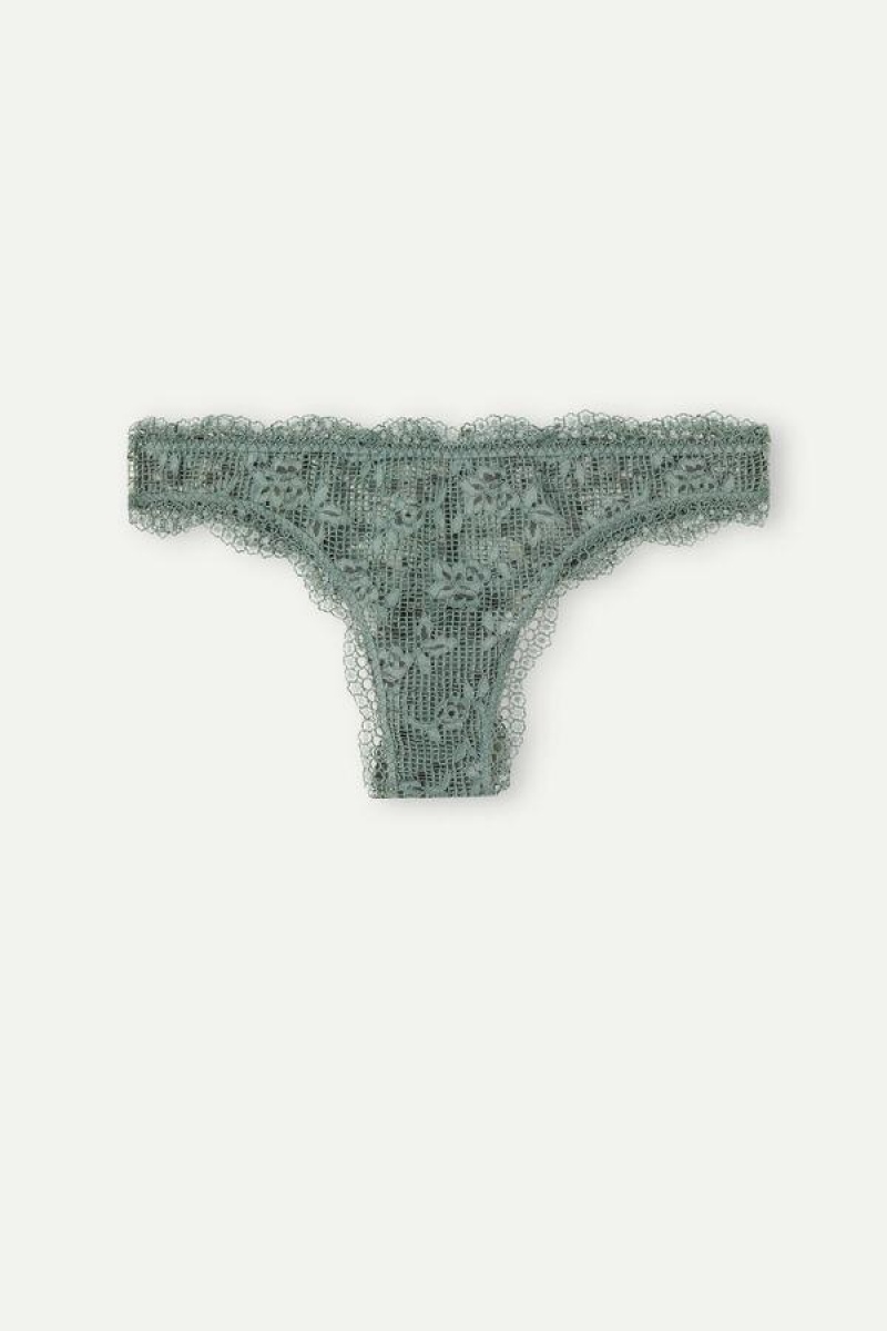 Intimissimi Prairie Bouquet Brazilian Trusser Dame Grøn | DK3545RW