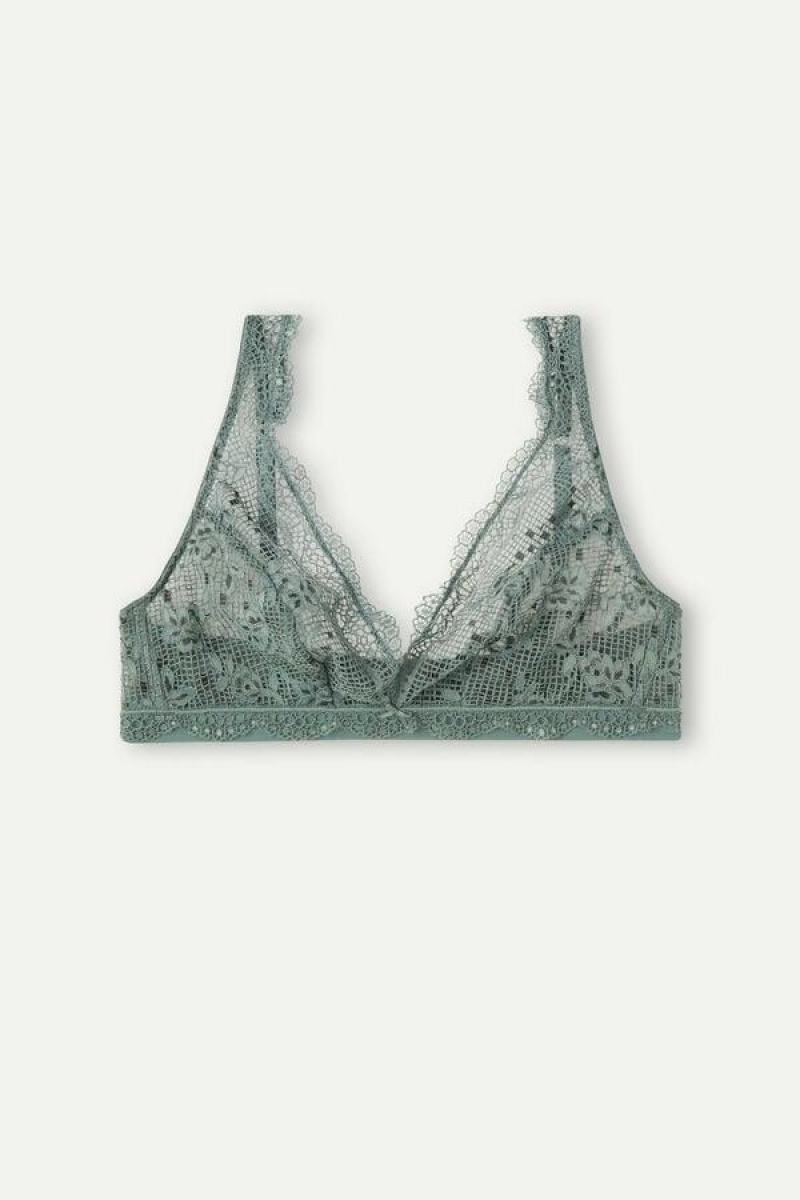 Intimissimi Prairie Bouquet Lara Triangle BH Dame Grøn | DK4893RW