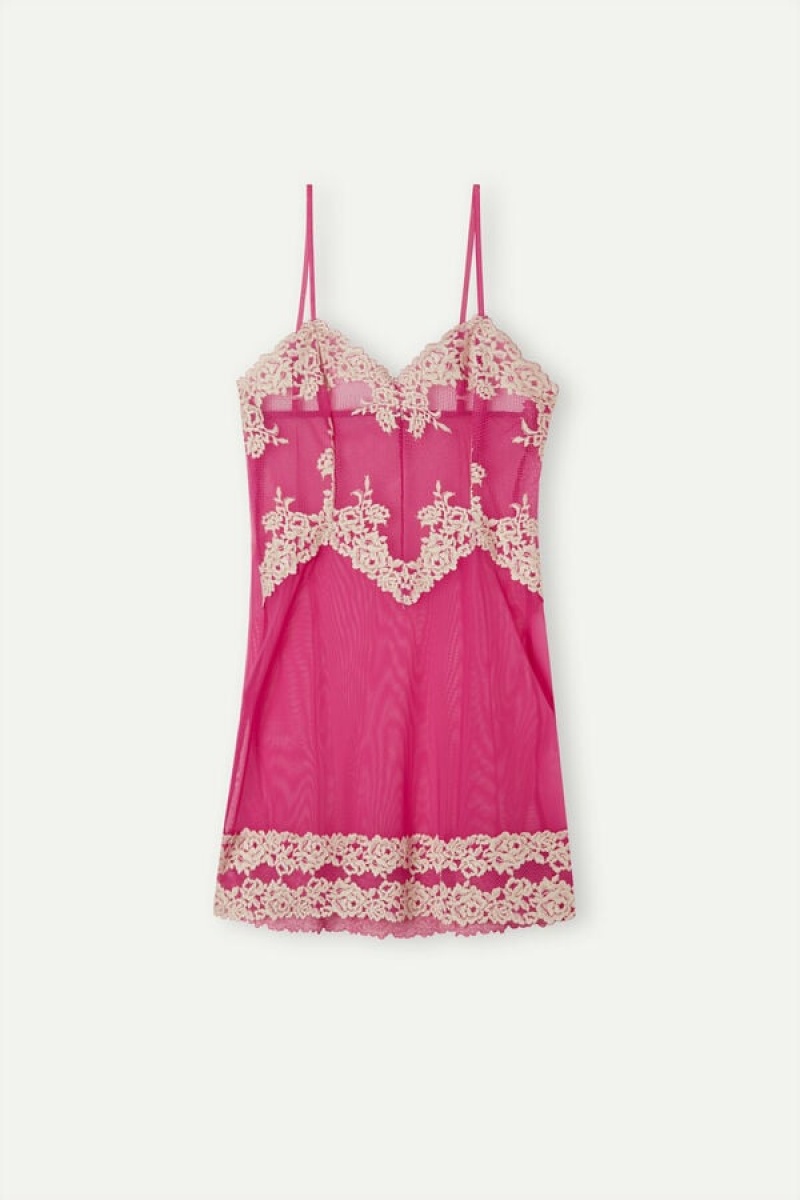 Intimissimi Pretty Flowers Babydoll Lingeri Dame Lyserød Hvide | DK4114UT