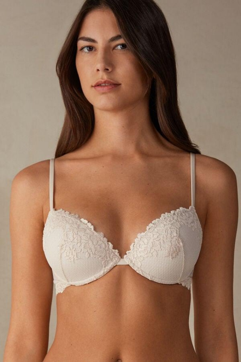 Intimissimi Pretty Flowers Bellissima Push-up BH Dame Lyserød | DK4761AP