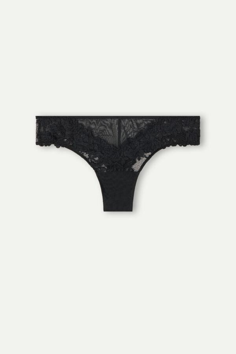 Intimissimi Pretty Flowers Brazilian Trusser Dame Sort | DK3540OR