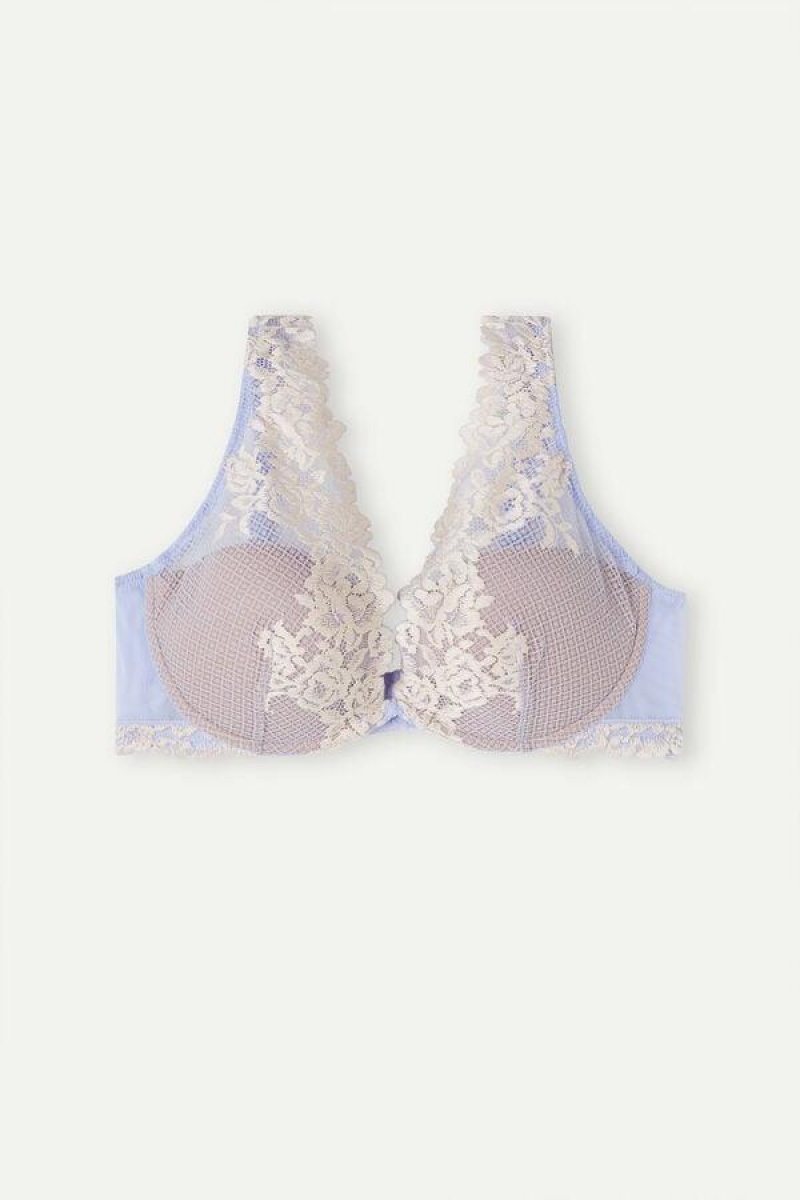 Intimissimi Pretty Flowers Elena Balconette BH Dame Lavendel Hvide | DK5038OR