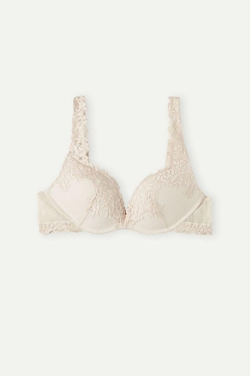 Intimissimi Pretty Flowers Gioia Super Push-up BH Dame Lyserød | DK4756HK