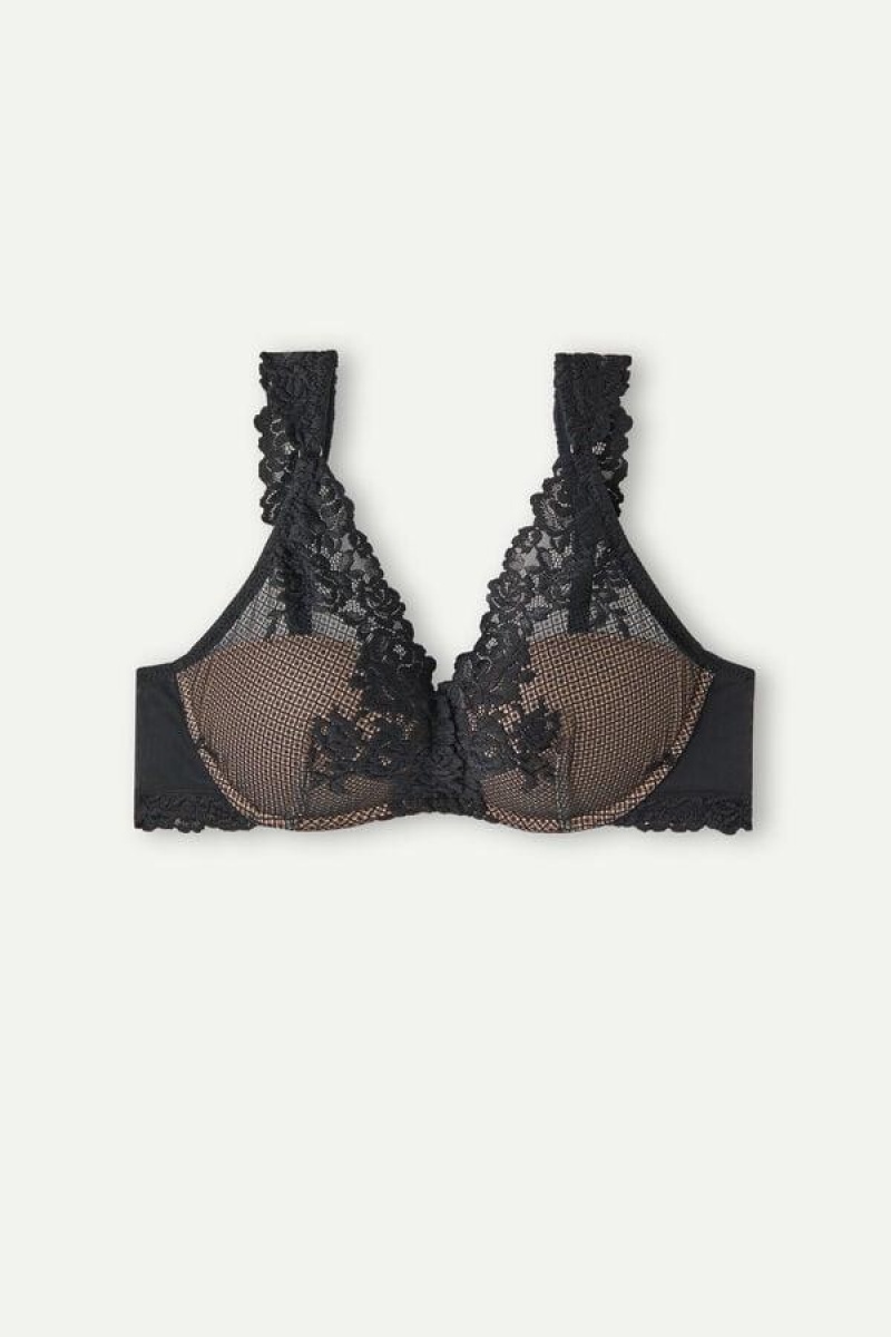 Intimissimi Pretty Flowers Giorgia Balconette BH Dame Sort | DK4980PQ