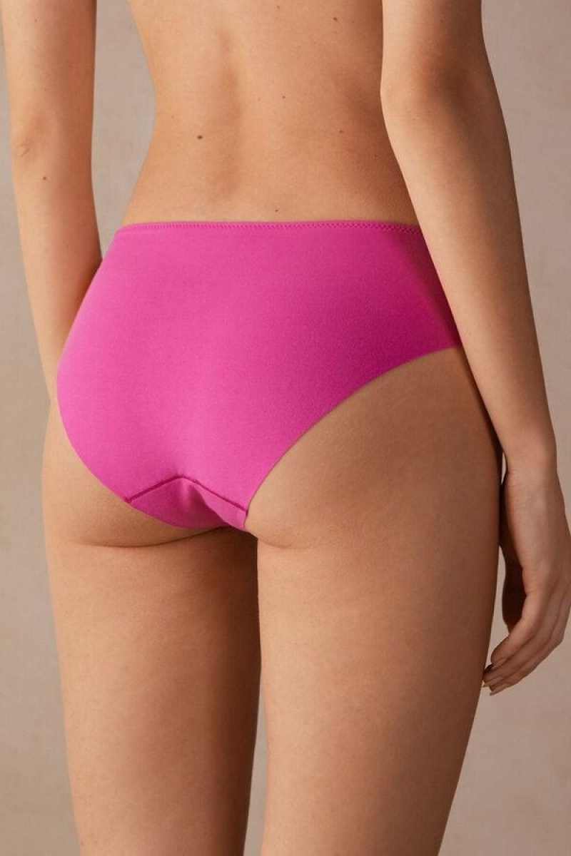 Intimissimi Pretty Flowers Seamless Bomulds Trusser Dame Lyserød Hvide | DK3691FM