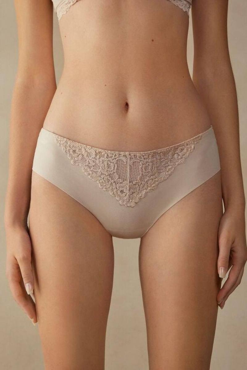 Intimissimi Pretty Flowers Seamless Bomulds Trusser Dame Lyserød | DK3663HK