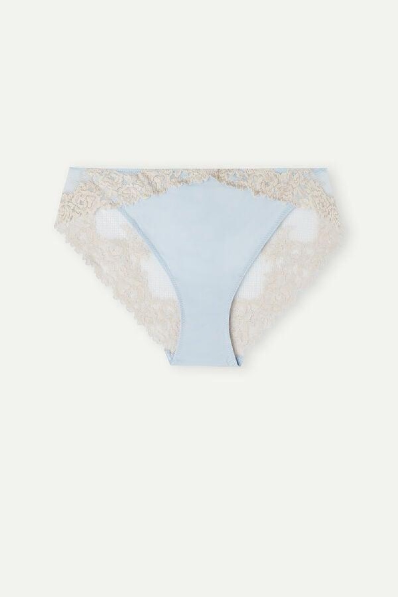 Intimissimi Pretty Flowers Trusser Dame Blå Hvide | DK3701RW