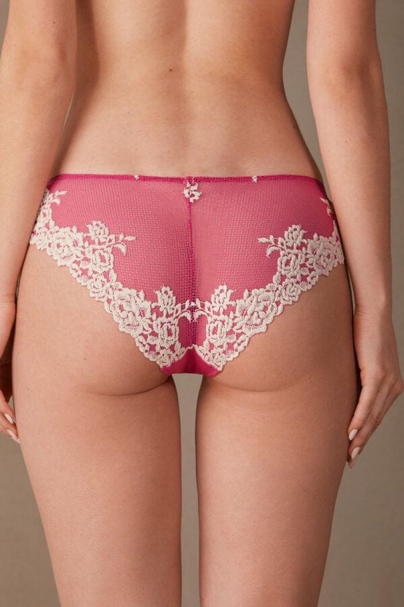 Intimissimi Pretty Flowers Trusser Dame Lyserød Hvide | DK3692DN