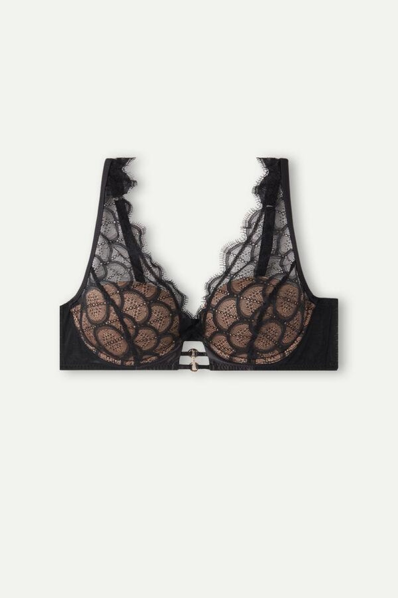 Intimissimi Pure Charme Elena Balconette BH Dame Sort | DK4556IS