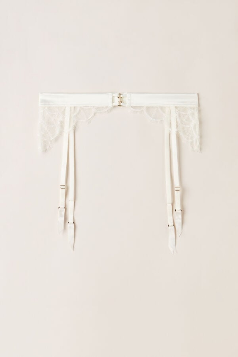 Intimissimi Pure Charme Garter Belt Lingeri Dame Hvide | DK4156PQ