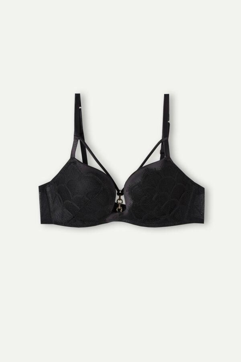 Intimissimi Pure Charme Monica Push-Up BH Dame Sort | DK4774HK