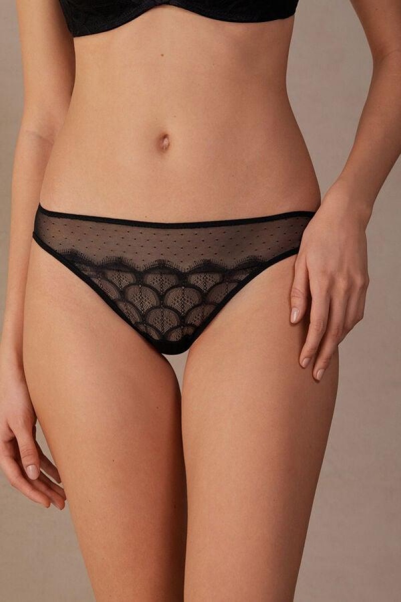 Intimissimi Pure Charme Trusser Dame Sort | DK3689HK