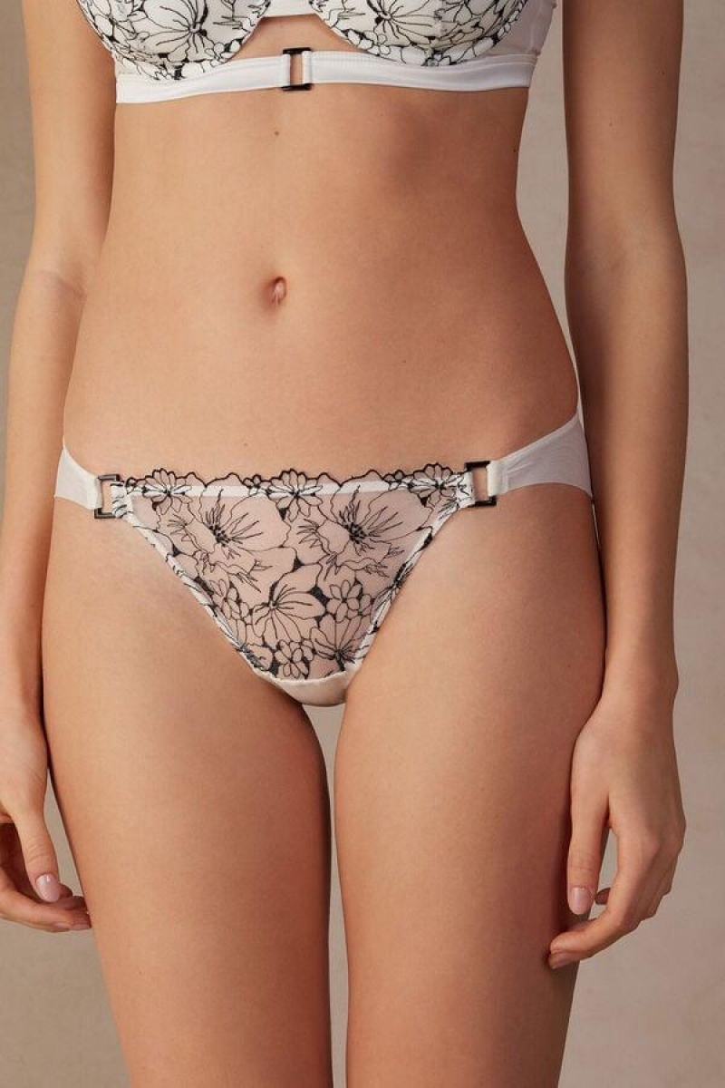 Intimissimi Pure Joy Trusser Dame Hvide Sort | DK3698UT