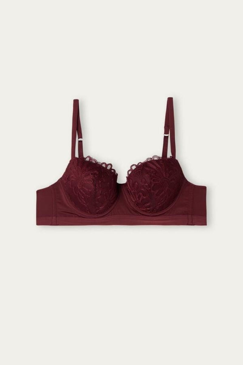 Intimissimi Romantic Life Sofia Balconette BH Dame Mørkerød | DK4473SO