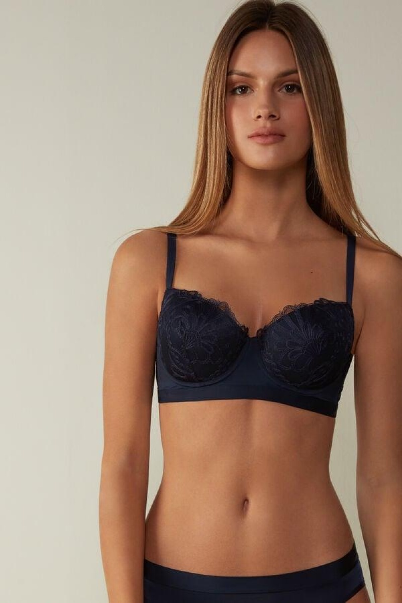 Intimissimi Romantic Life Sofia Balconette BH Dame Blå | DK4467AP