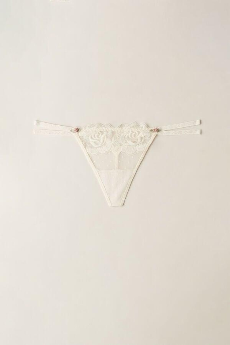 Intimissimi Scent of Roses String Thong Trusser Dame Lysegul Hvide | DK3819HK