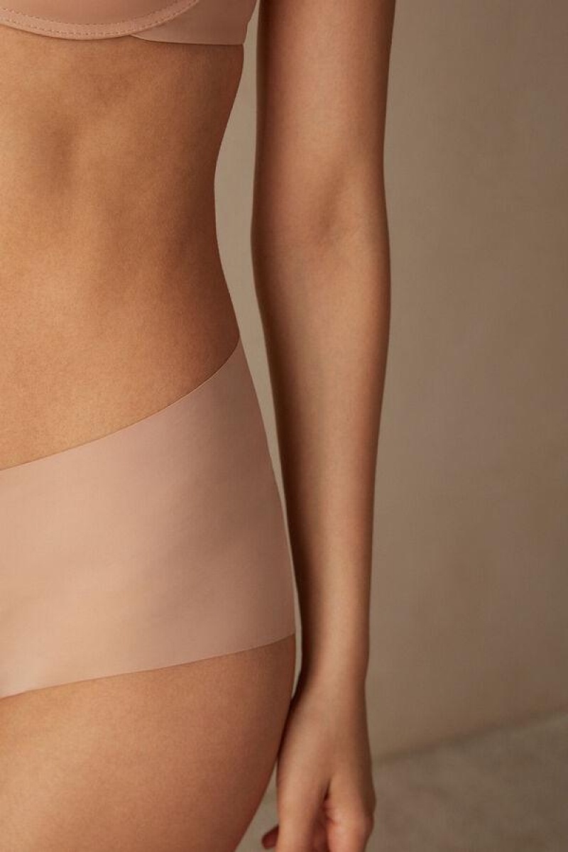 Intimissimi Seamless Microfiber Hipster Trusser Dame Beige | DK3722PQ