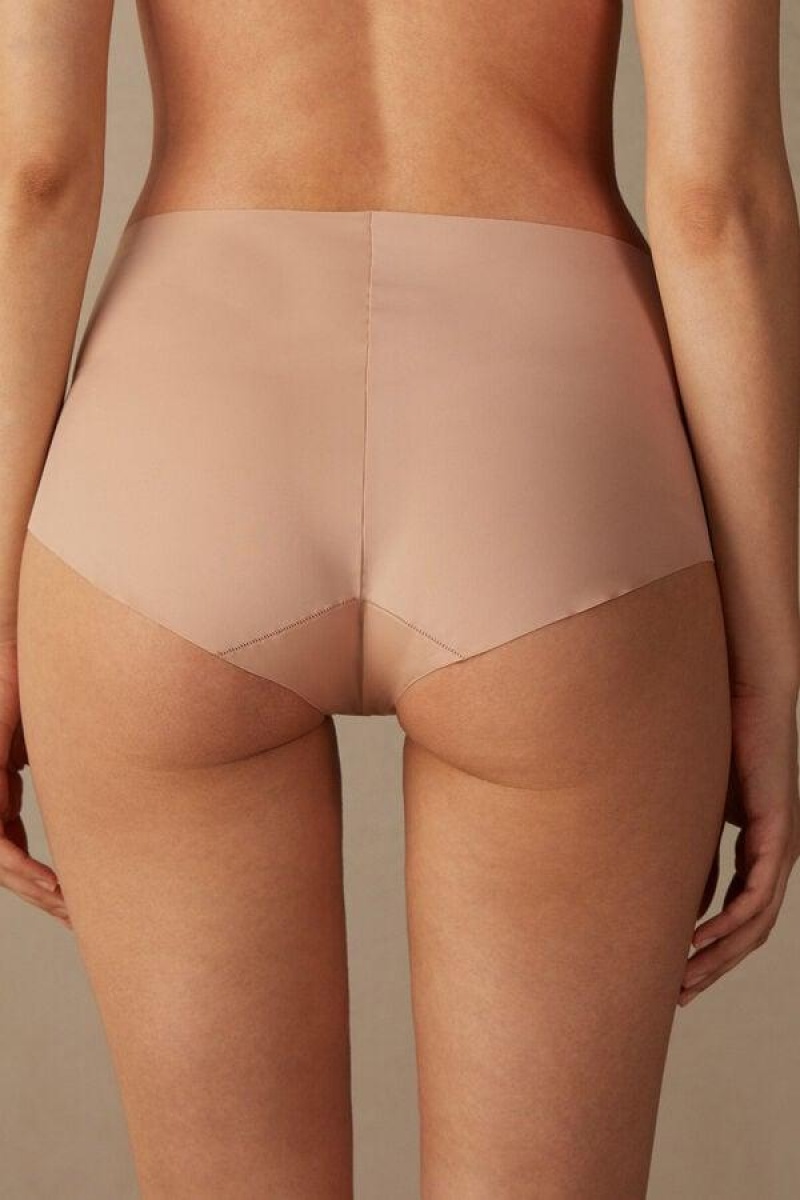 Intimissimi Seamless Microfiber Hipster Trusser Dame Beige | DK3722PQ