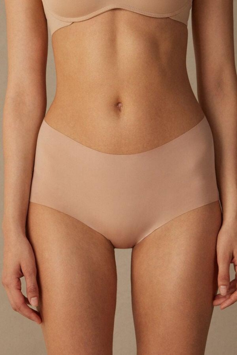 Intimissimi Seamless Microfiber Hipster Trusser Dame Beige | DK3722PQ