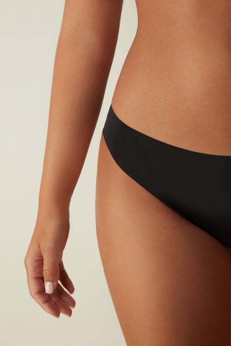 Intimissimi Seamless Microfiber Trusser Dame Sort | DK3636PQ