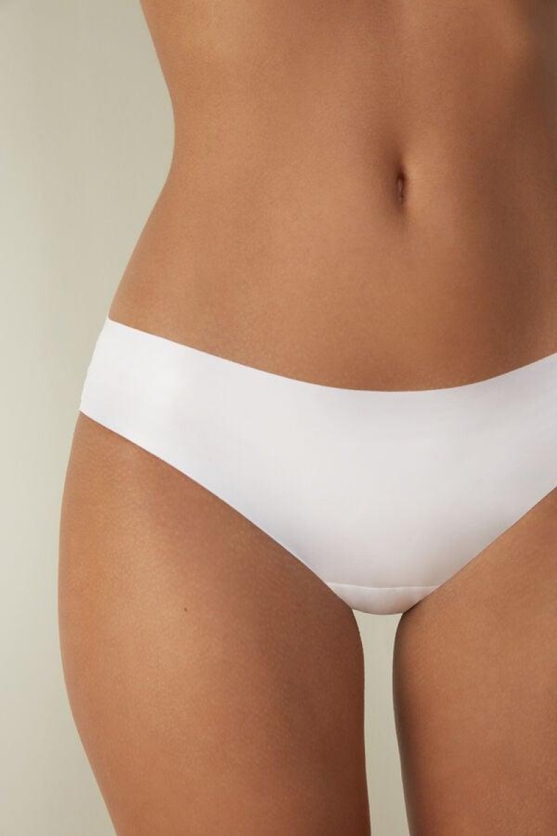 Intimissimi Seamless Microfiber Trusser Dame Hvide | DK3634SO