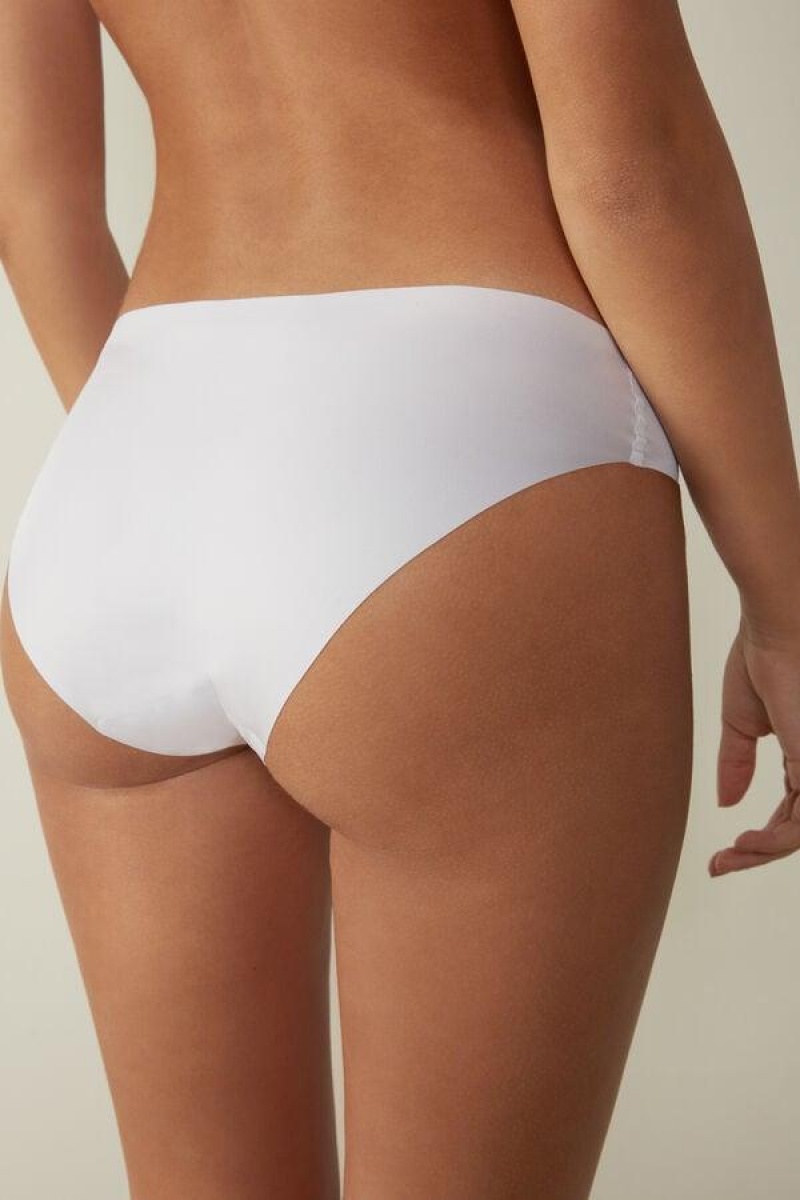 Intimissimi Seamless Microfiber Trusser Dame Hvide | DK3634SO