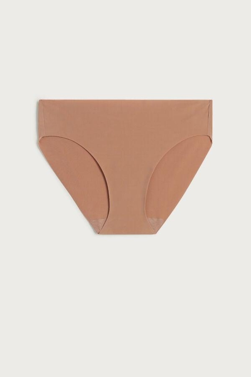 Intimissimi Seamless Microfiber Trusser Dame Beige | DK3606XF