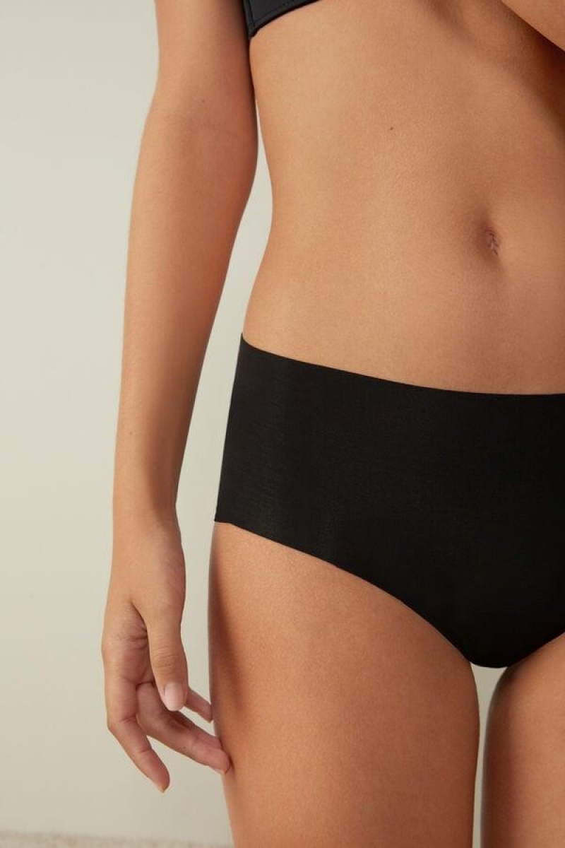 Intimissimi Seamless Supima® Bomulds Hipster Trusser Dame Sort | DK3723OR