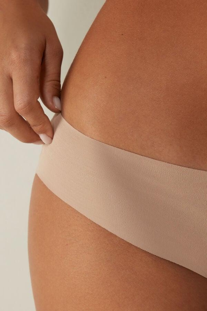 Intimissimi Seamless Supima® Bomulds Trusser Dame Beige | DK3712LH