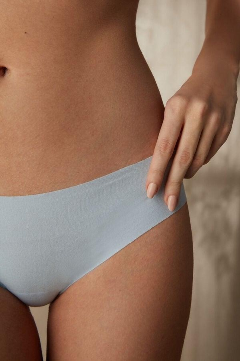 Intimissimi Seamless Supima® Bomulds Trusser Dame Blå | DK3687AP