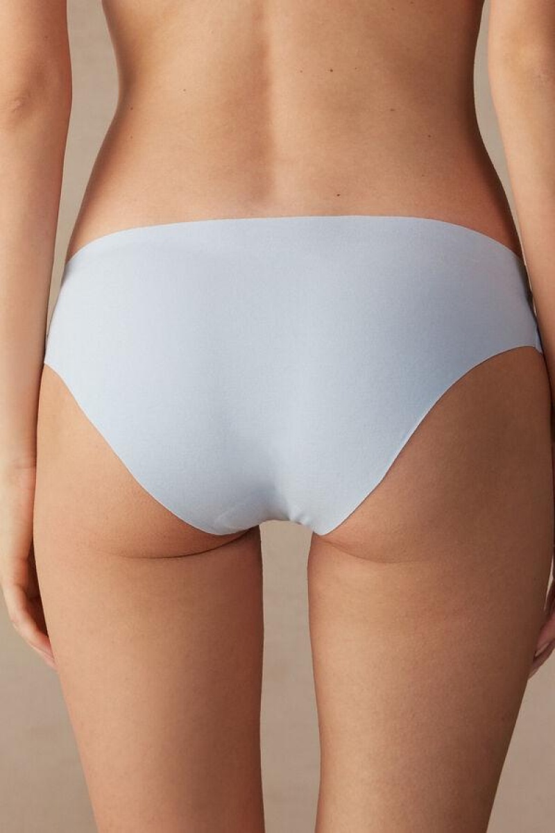 Intimissimi Seamless Supima® Bomulds Trusser Dame Blå | DK3687AP