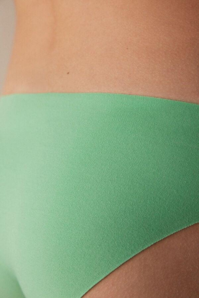 Intimissimi Seamless Supima® Bomulds Trusser Dame Mintgrønne | DK3683GL