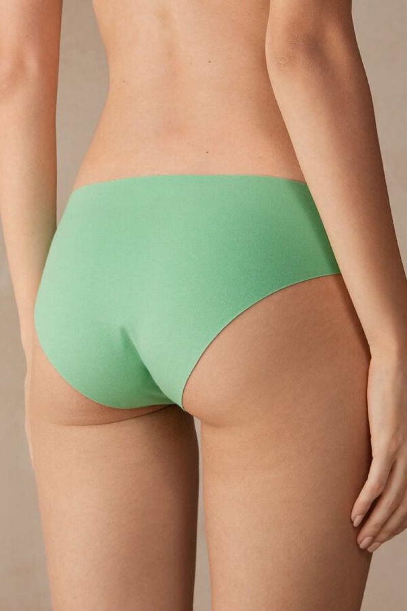 Intimissimi Seamless Supima® Bomulds Trusser Dame Mintgrønne | DK3683GL