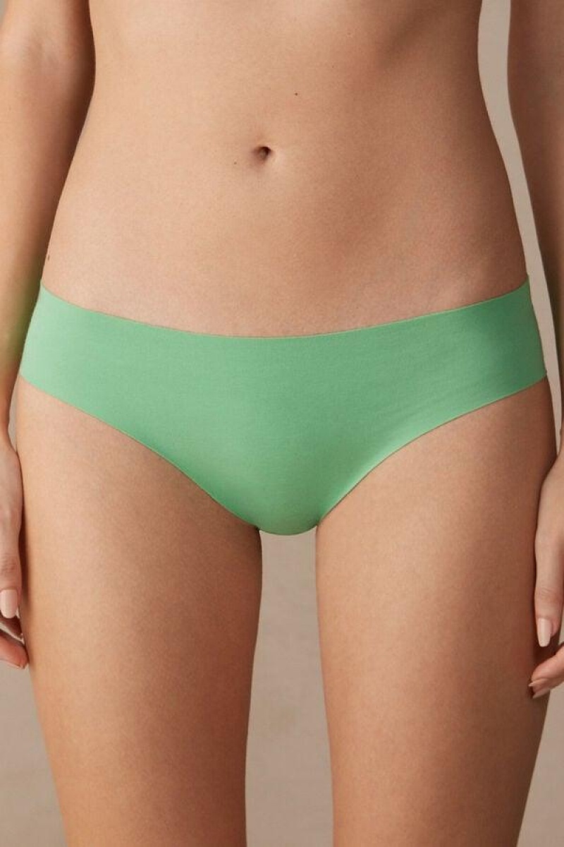 Intimissimi Seamless Supima® Bomulds Trusser Dame Mintgrønne | DK3683GL