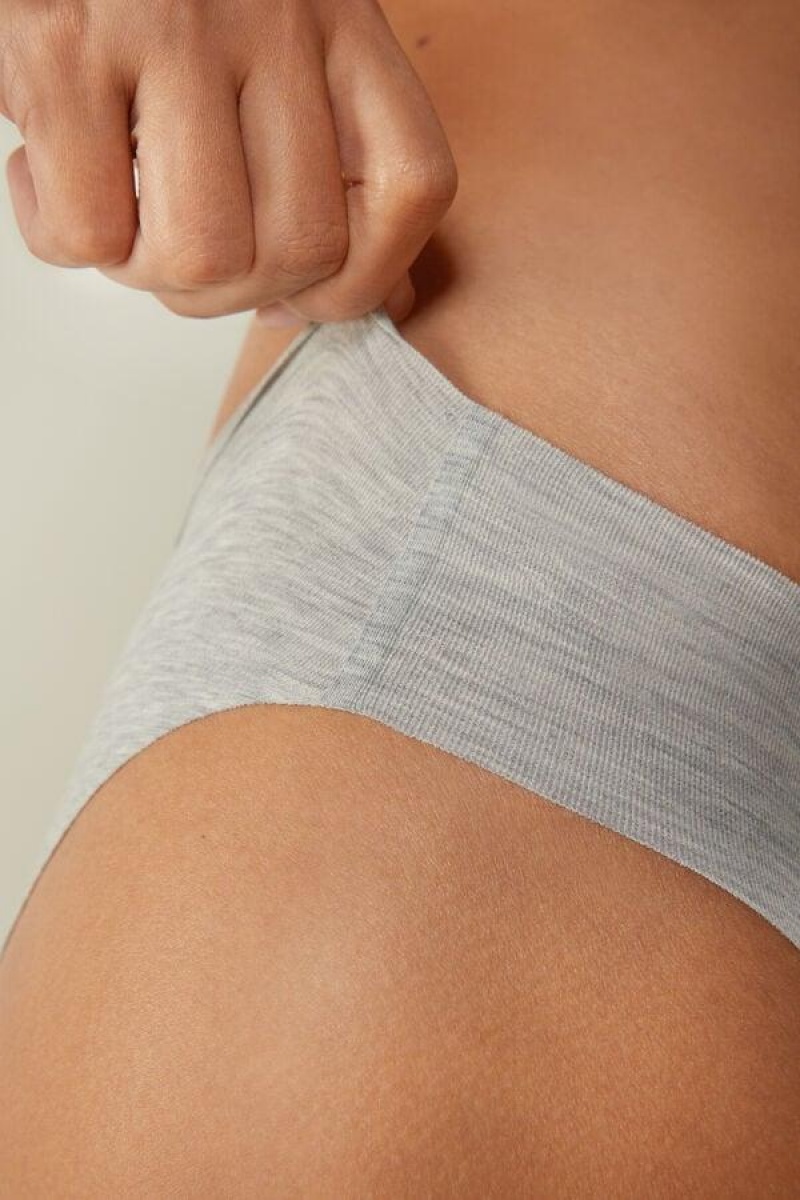 Intimissimi Seamless Supima® Bomulds Trusser Dame Lysegrå | DK3632FM