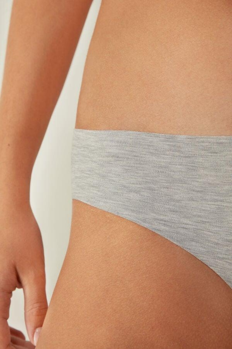 Intimissimi Seamless Supima® Bomulds Trusser Dame Lysegrå | DK3632FM