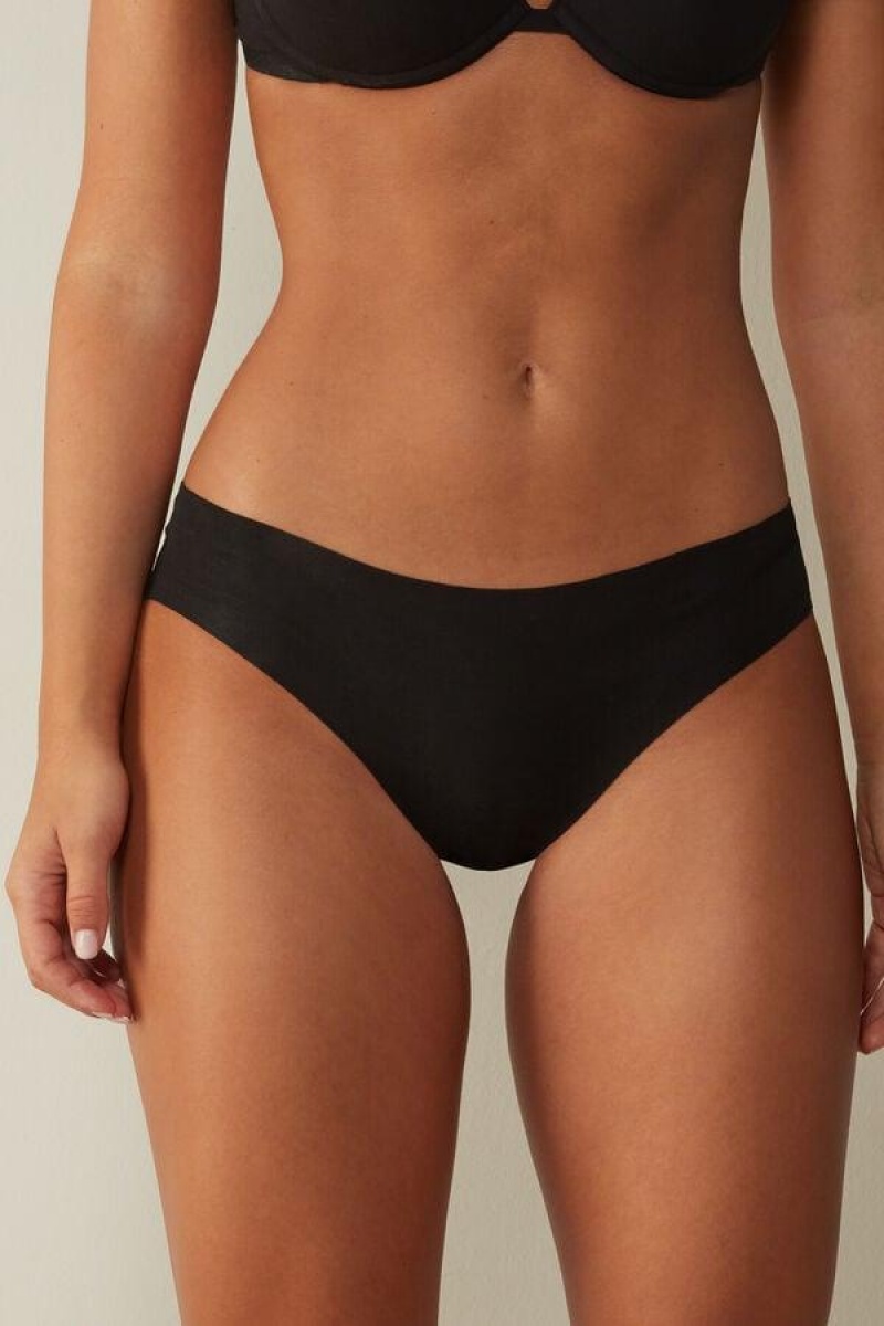 Intimissimi Seamless Supima® Bomulds Trusser Dame Sort | DK3631GL