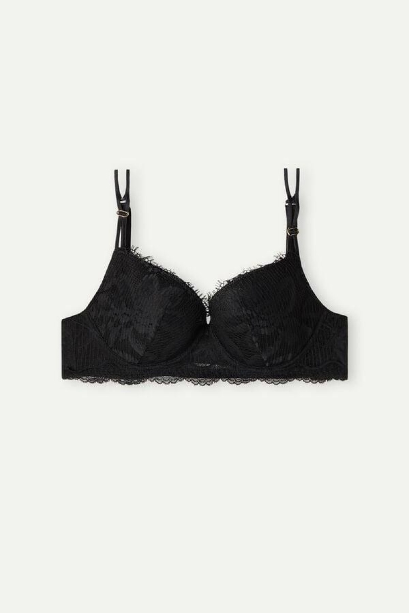 Intimissimi Sensual Unbounded Balconette BH Dame Sort | DK5005PQ