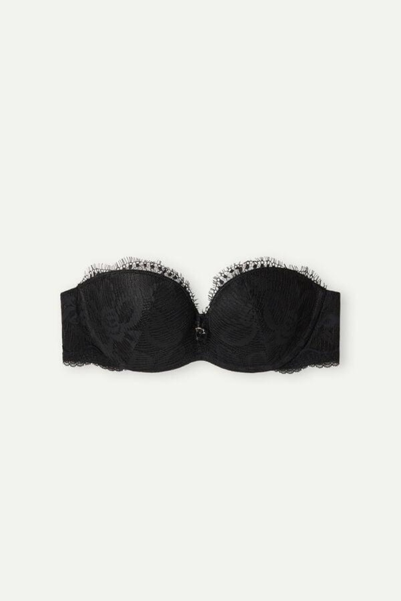 Intimissimi Sensual Unbounded Monica Bandeau BH Dame Sort | DK4852DN