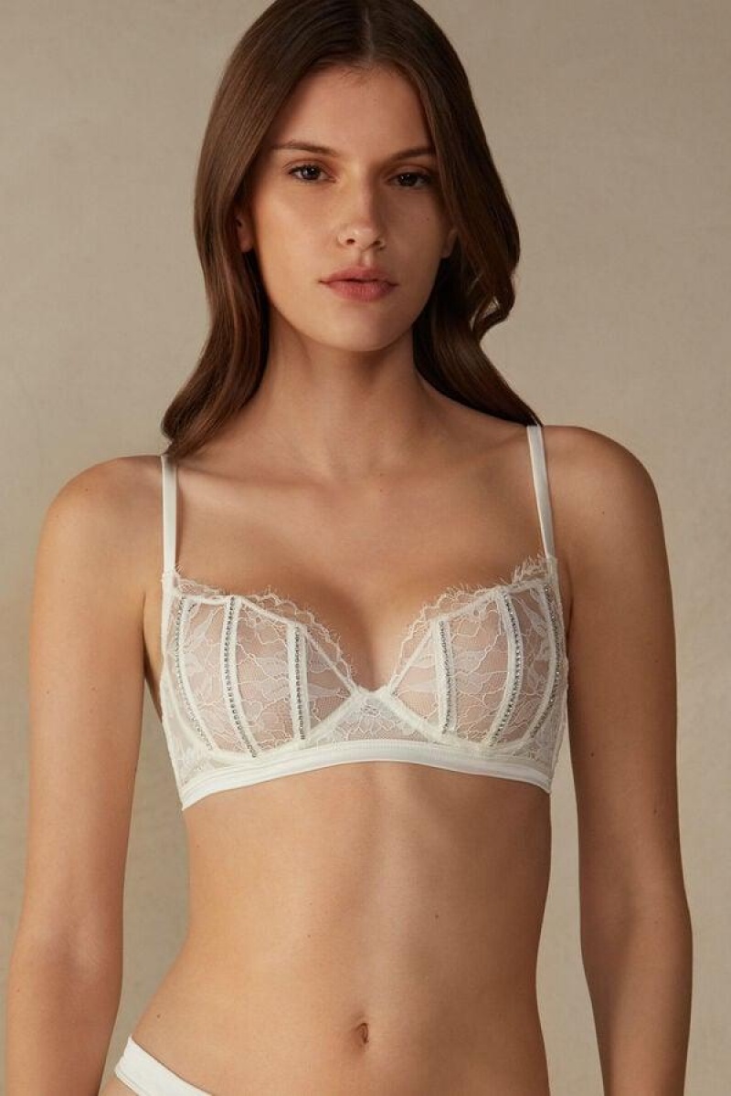 Intimissimi Shine High Like Stars Balconette BH Dame Hvide | DK4522GL