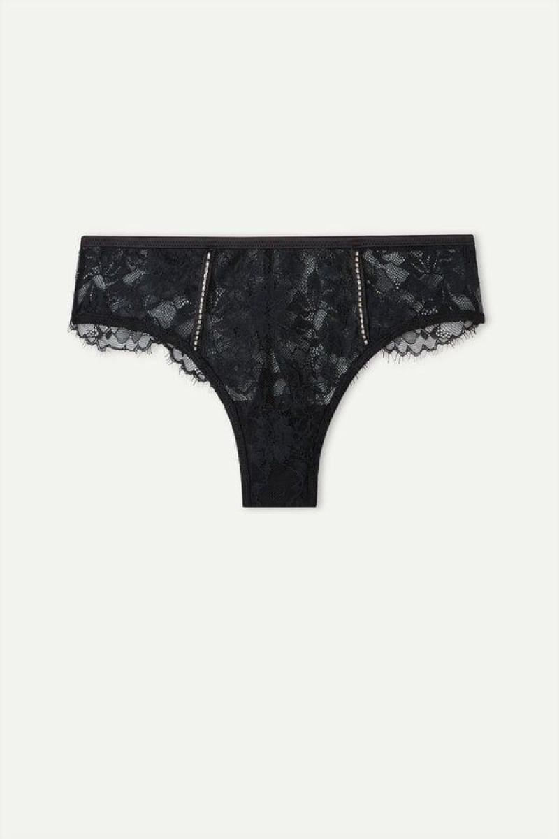 Intimissimi Shine High Like Stars Brazilian Trusser Dame Sort | DK3557KI