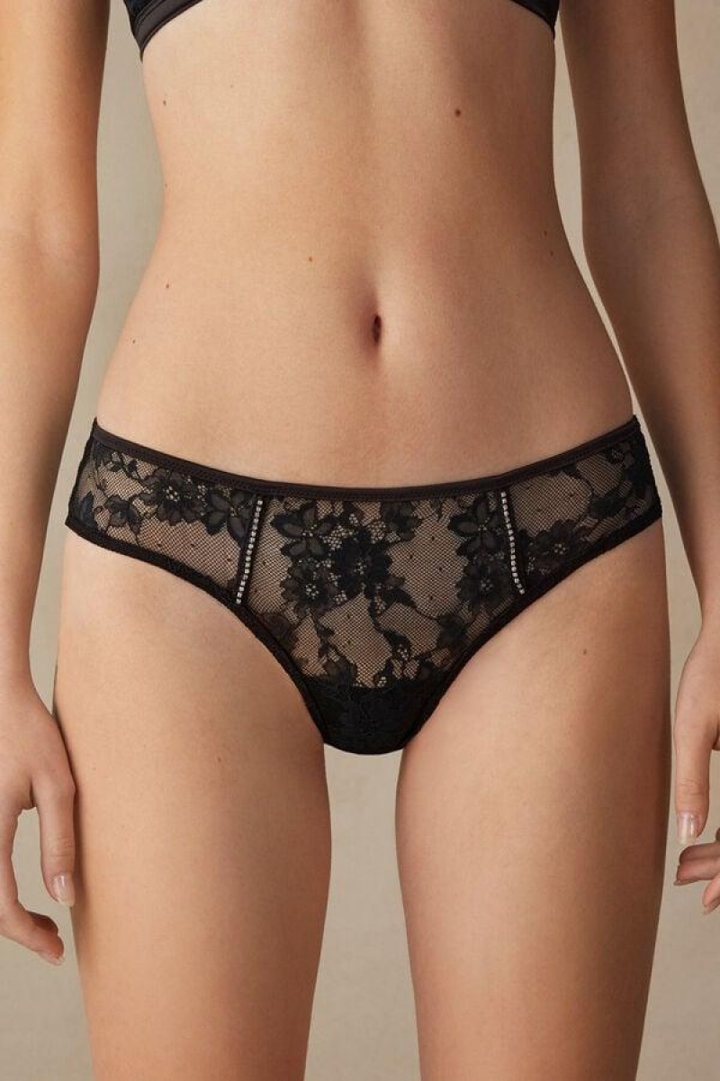 Intimissimi Shine High Like Stars Brazilian Trusser Dame Sort | DK3557KI