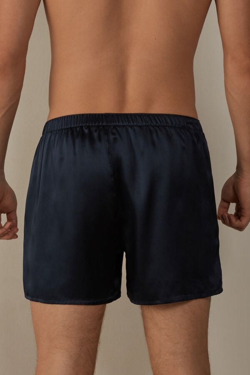 Intimissimi Silk Boxer Herre Blå | DK3448VD