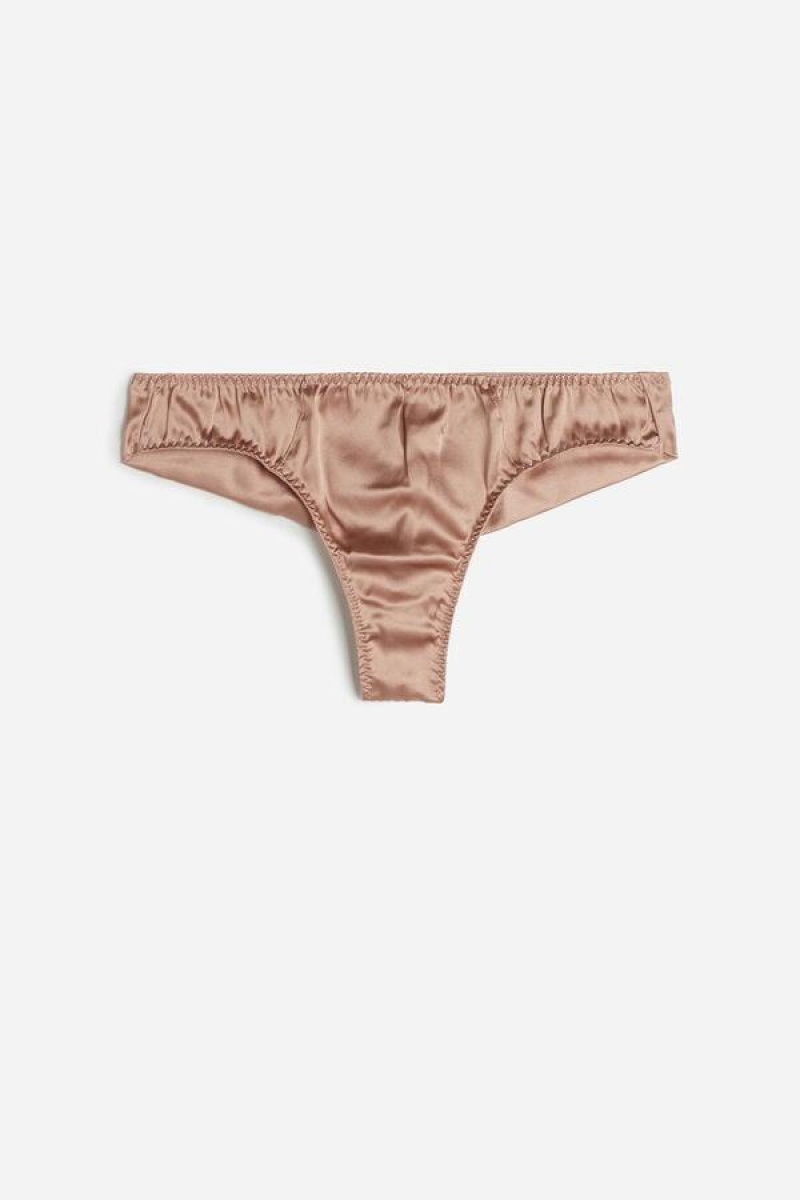 Intimissimi Silk Cheeky Briefs Trusser Dame Lyserød | DK3501CE