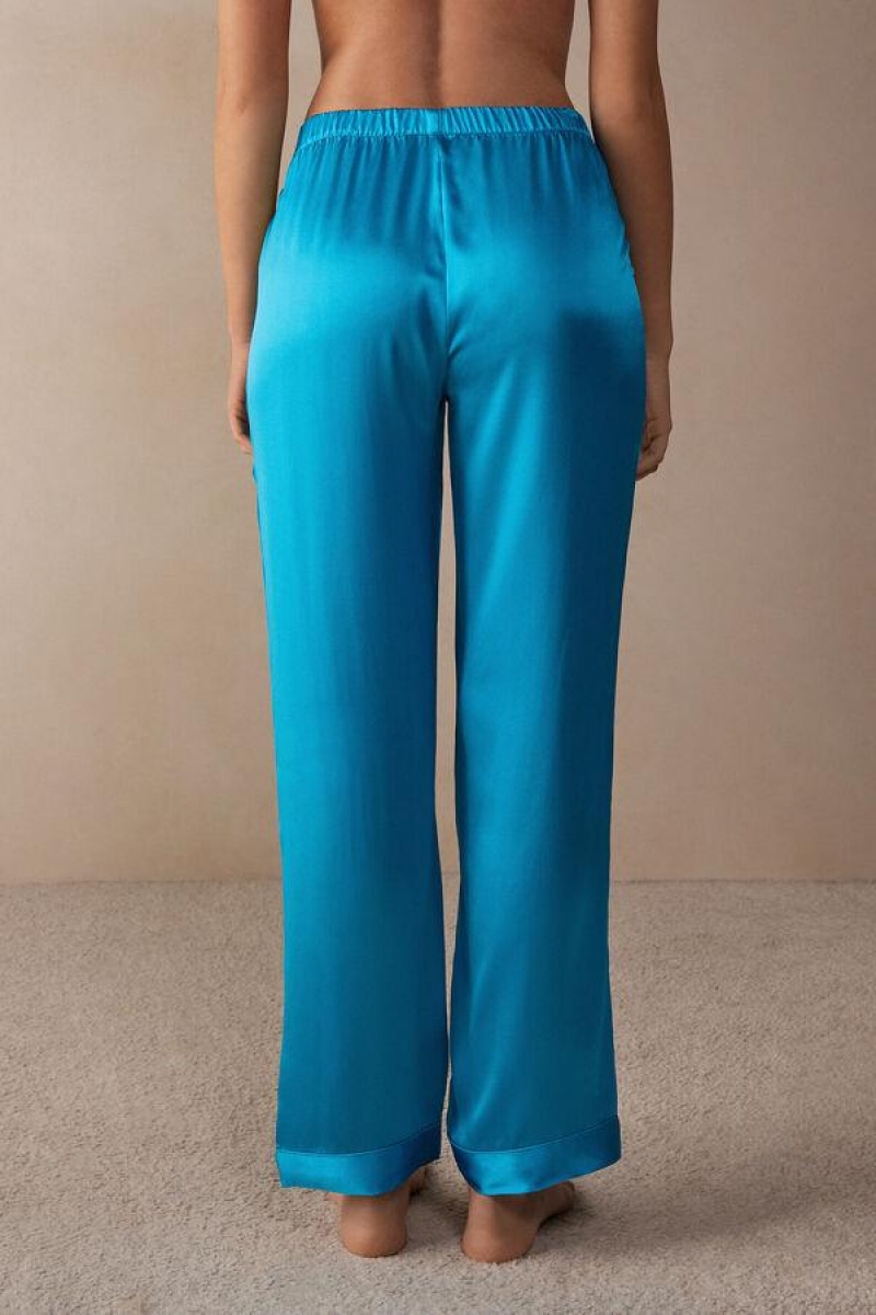 Intimissimi Silk Satin Pants Pyjamas Dame Turkis | DK4016QZ