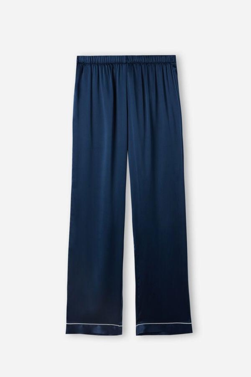 Intimissimi Silk Satin Pants Pyjamas Dame Blå | DK4011YU