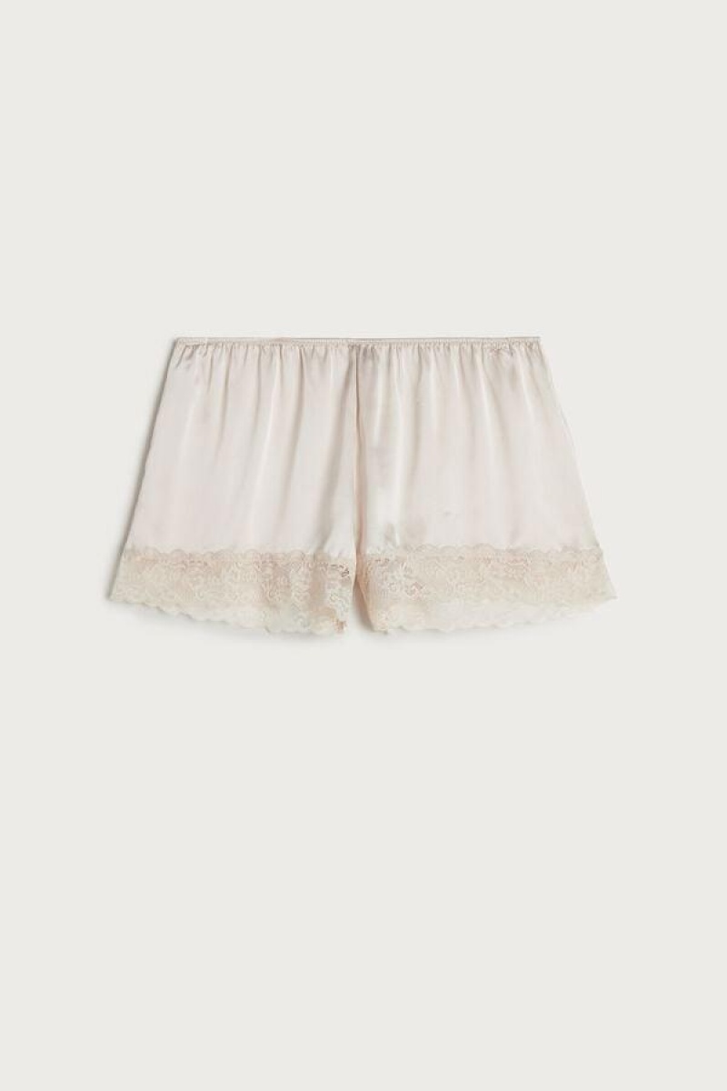 Intimissimi Silk Shorts Pyjamas Dame Lyserød | DK4051AP